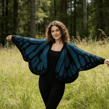🦋Handmade Monarch Butterfly Cardigan