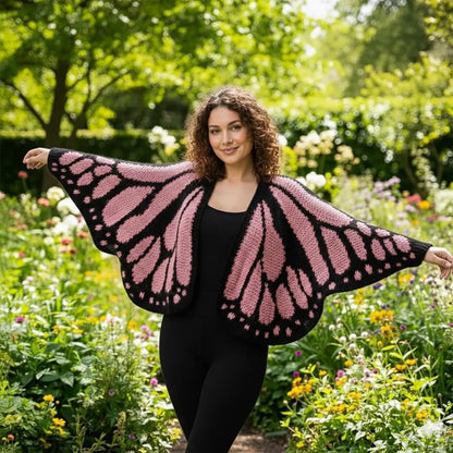 🦋Handmade Monarch Butterfly Cardigan