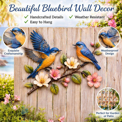 💐Last Day 50% OFF🔥 - Handcrafted Metal Bluebird Wall Art