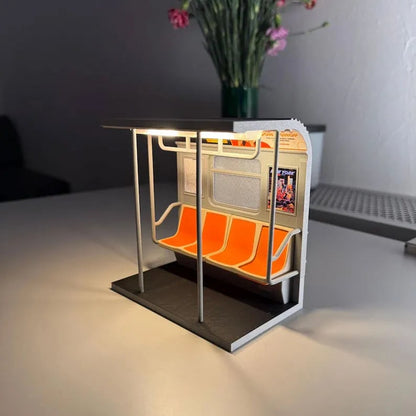 🚇NYC Subway Train Lamp – Includes 3 Interchangeable Posters🔥Clean (no pee smell🤣)