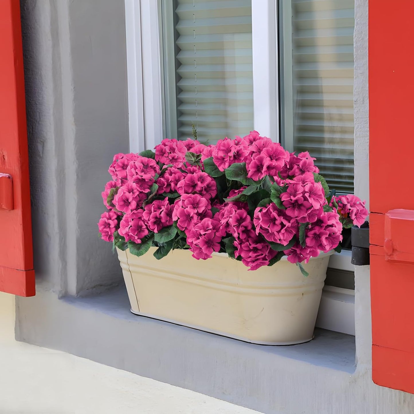☀️ UV-Resistant🌺Corrosion-Resistant Artificial Geranium Flowers 🌺