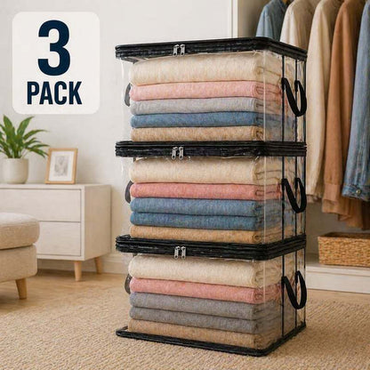 ✨Last Day: 70% OFF📦Large Heavy-Duty Thick Clear Storage Bag for Clothes, Moving & Storage