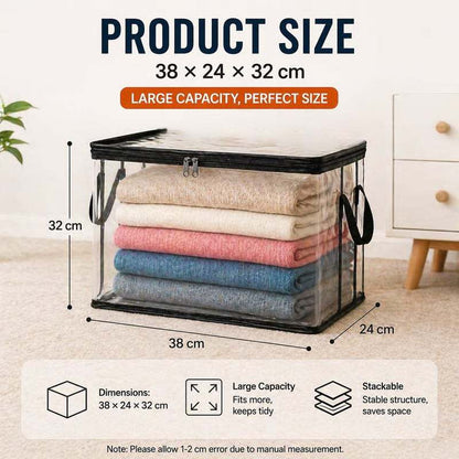✨Last Day: 70% OFF📦Large Heavy-Duty Thick Clear Storage Bag for Clothes, Moving & Storage