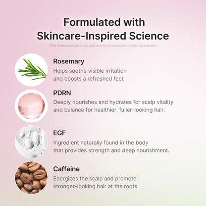 Rosemary PDRN Scalp Refresh Serum – Lightweight Cooling Care for Flaky-Looking, Oily & Flat Roots