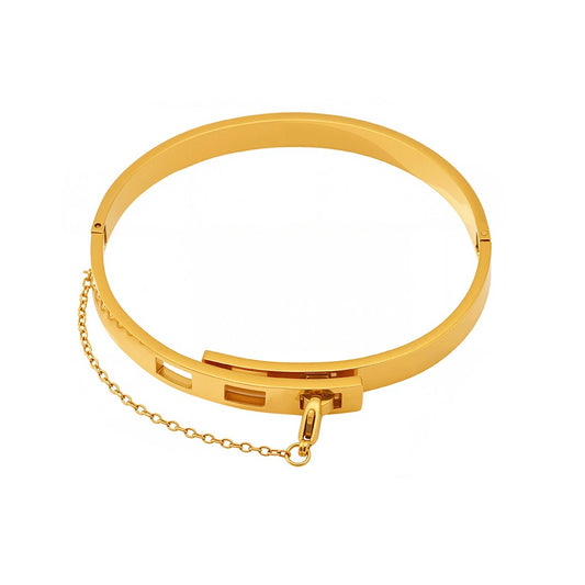 Hypoallergenic Couple's Bracelet with Chain Fringe - 18K Gold Plated Titanium Steel, Tarnish-Resistant for Sensitive Skin, Ideal Matching Gift -ALB