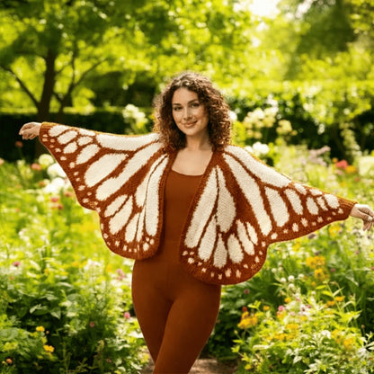 🦋Handmade Monarch Butterfly Cardigan